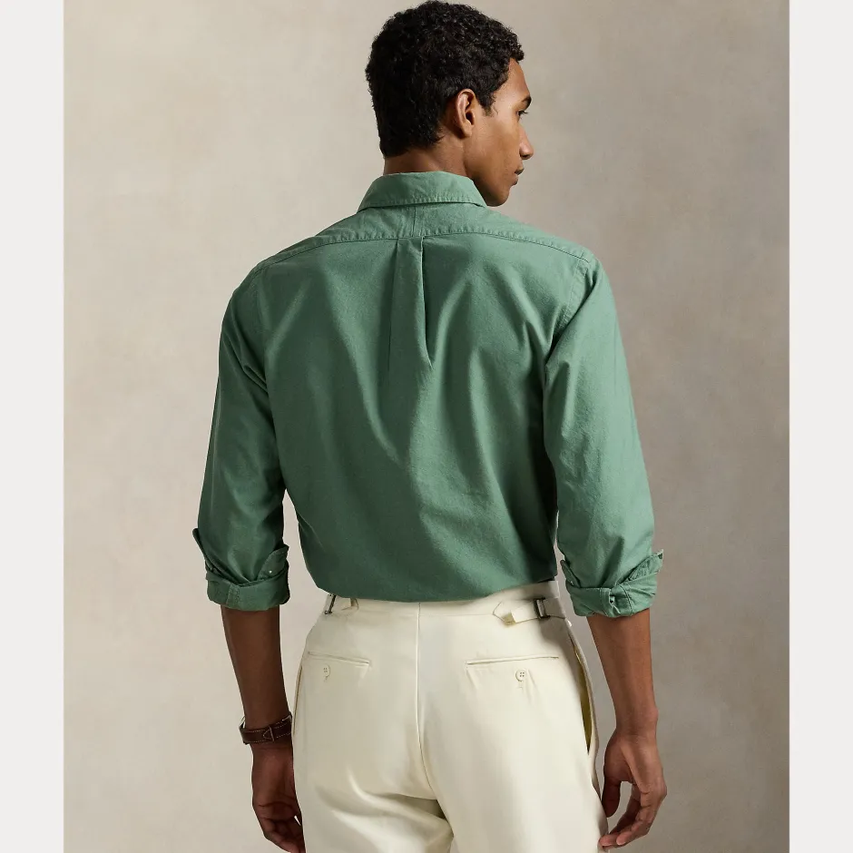 miesten kauluspaita, SLIM FIT GARMEND WASHED OXFORD SHIRT>Polo Ralph Lauren Hot