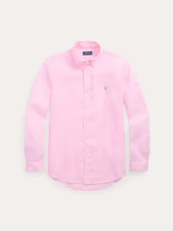 miesten kauluspaita, POLO LINEN SHIRT LS CUSTOM FIT>Polo Ralph Lauren Online