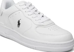 Miesten Kengät, MASTERS CRT-SNEAKERS-LOW TOP LACE BLACK WHITE>Polo Ralph Lauren Discount