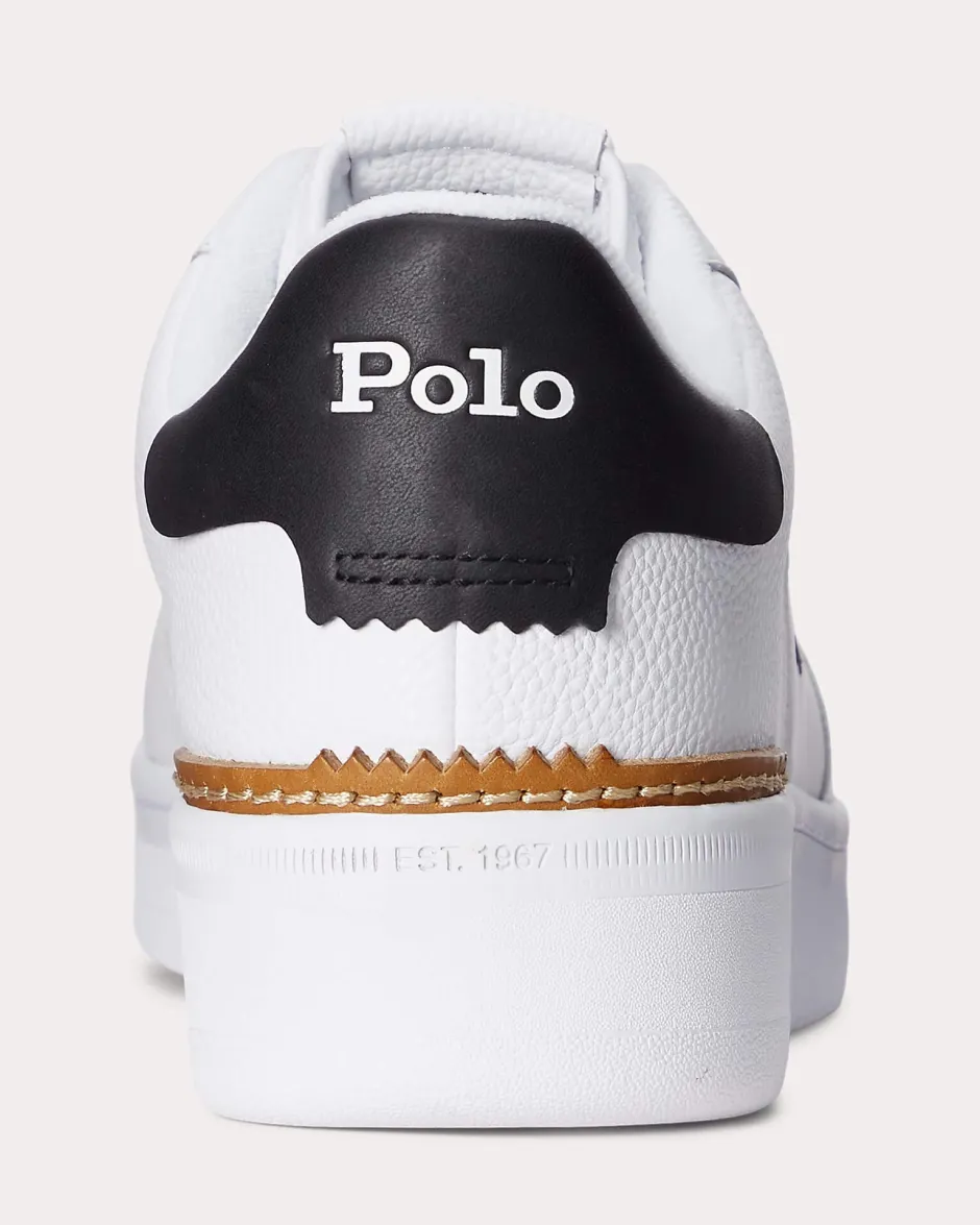 Miesten Kengät, MASTERS CRT-SNEAKERS-LOW TOP LACE BLACK WHITE>Polo Ralph Lauren Discount