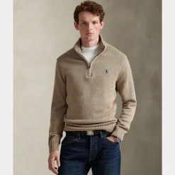 miesten neule Cotton Half Zip Pullover,>Polo Ralph Lauren Discount