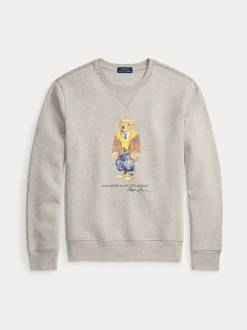 miesten collegepaidat Polo Bear Fleece Sweatshirt, vaaleanharmaa>Polo Ralph Lauren