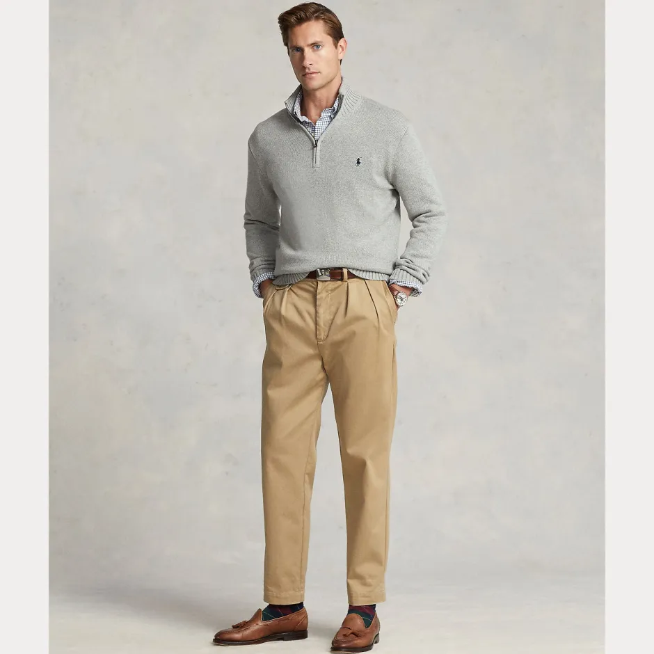 miesten neulepaita Cotton Hlaf Zip Pullover,>Polo Ralph Lauren Best