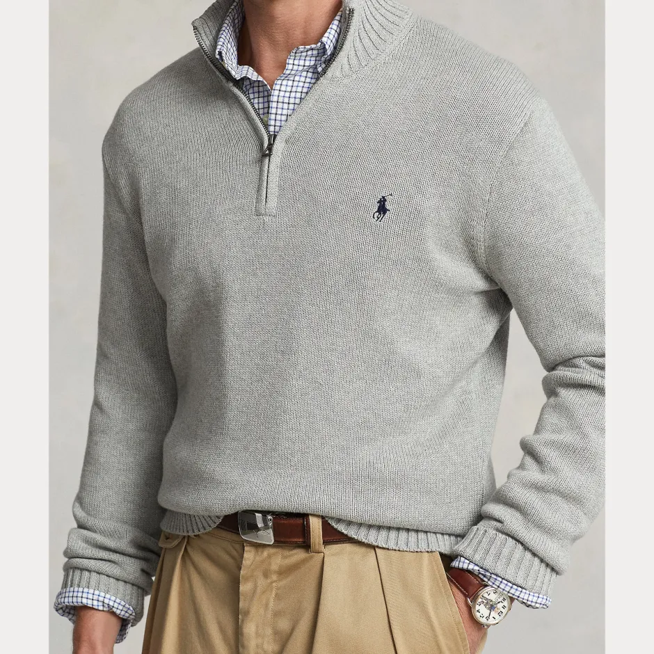 miesten neulepaita Cotton Hlaf Zip Pullover,>Polo Ralph Lauren Best