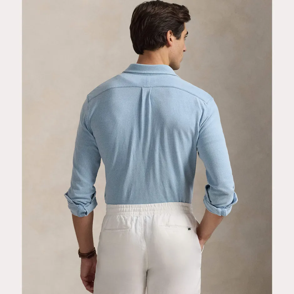 Miesten Kauluspaita, FEATHERWEIGHT MESH SHIRT>Polo Ralph Lauren