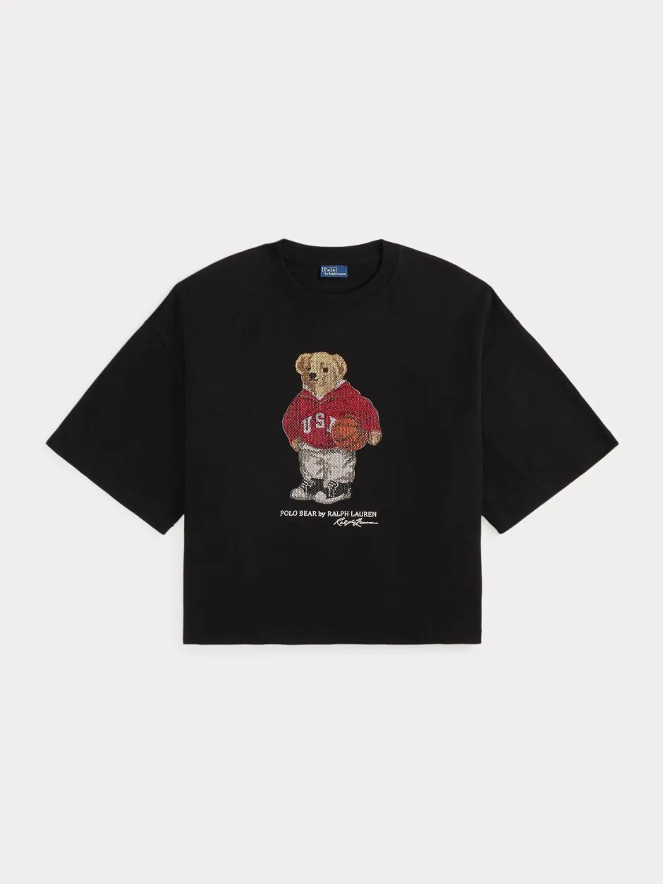 naisten t-paita Polo Bear Knit-t-shirt,>Polo Ralph Lauren New
