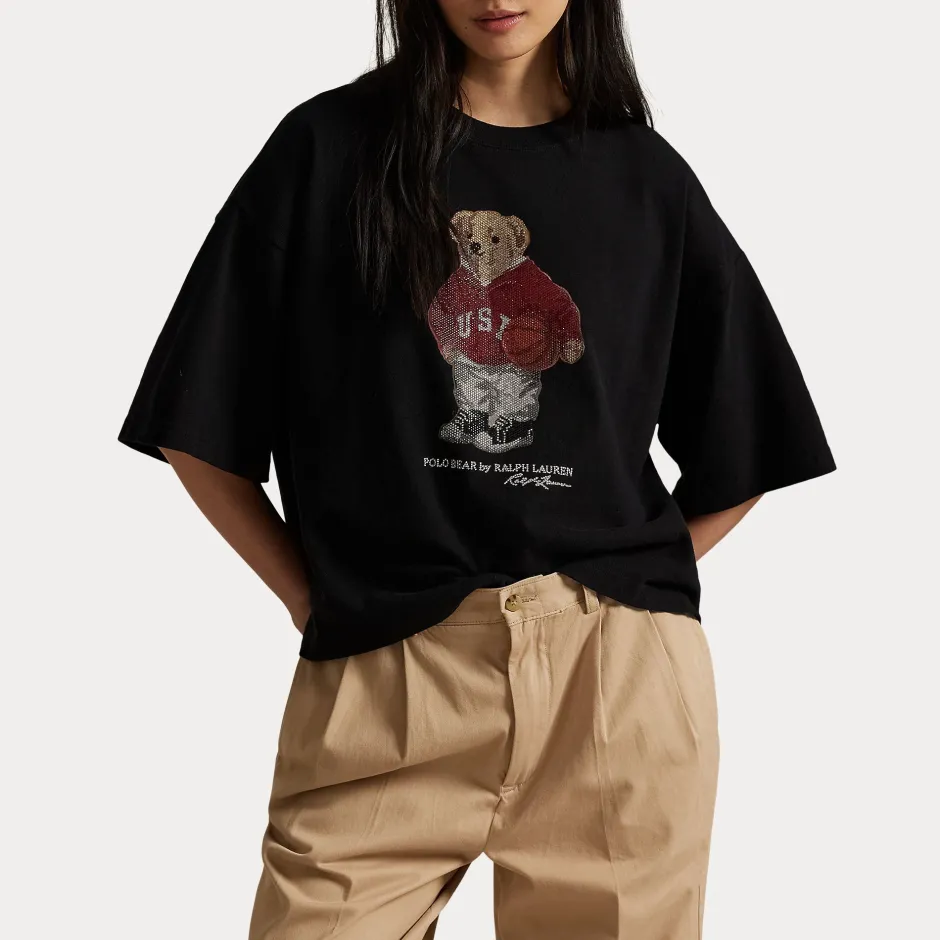 naisten t-paita Polo Bear Knit-t-shirt,>Polo Ralph Lauren New