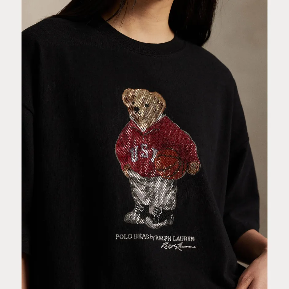 naisten t-paita Polo Bear Knit-t-shirt,>Polo Ralph Lauren New