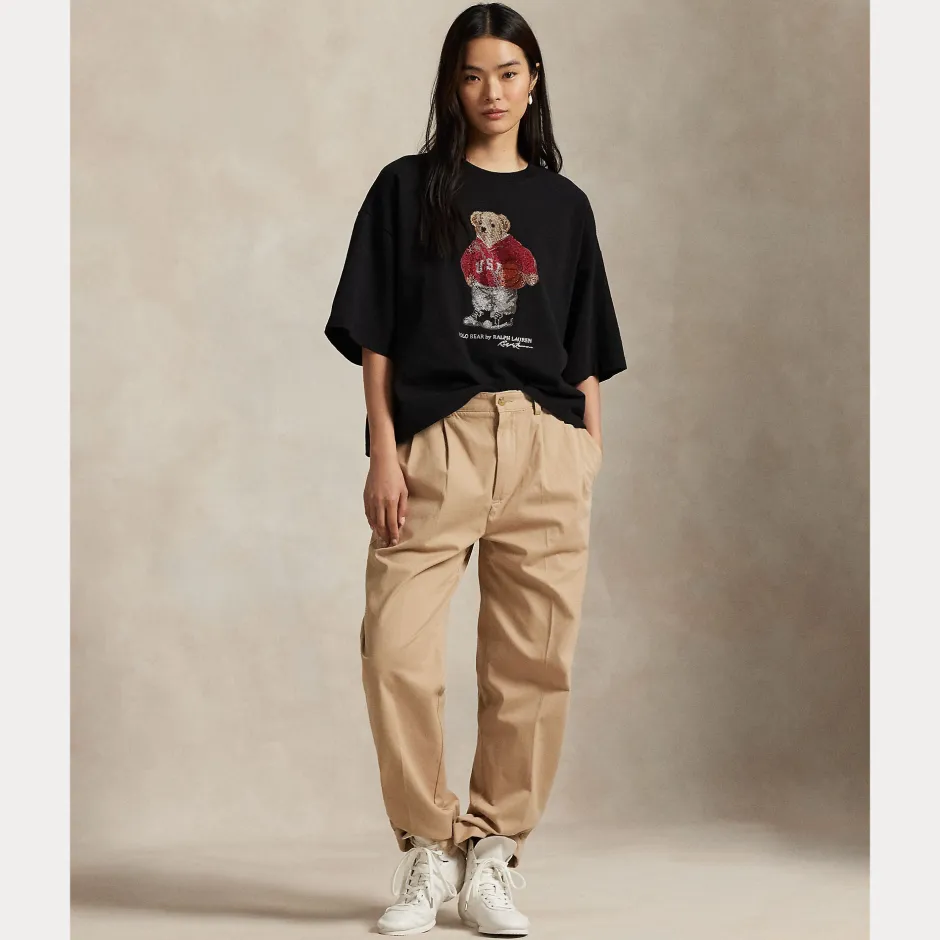 naisten t-paita Polo Bear Knit-t-shirt,>Polo Ralph Lauren New