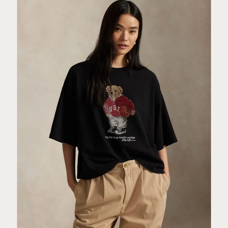 naisten t-paita Polo Bear Knit-t-shirt,>Polo Ralph Lauren New