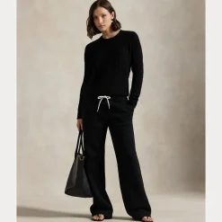 naisten collegehousut Knit-Open Botton Sweatpant-pants,><noscript><img width=