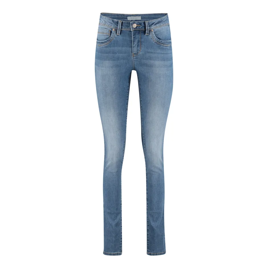 Naisten Farkut, Jimmy Light Blue Repreve Indigo>Red Button Sale