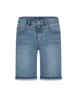 naisten shortsit, RELAX SHORT JOG MIDSTONE USED Indigo>Red Button Best