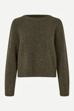 Samsoe and Samsoe, Naisten Neulepaita, Nor O-N Short Armeijanvihreä>Samsoe Samsoe