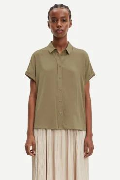 Samsoe and Samsoe, Naisten Lyhythihainen Kauluspaita, Majan Ss Shirt 9942>Samsoe Samsoe Clearance