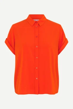 Samsoe and Samsoe, Naisten Lyhythihainen Kauluspaita, Majan Ss Shirt 9942>Samsoe Samsoe Discount
