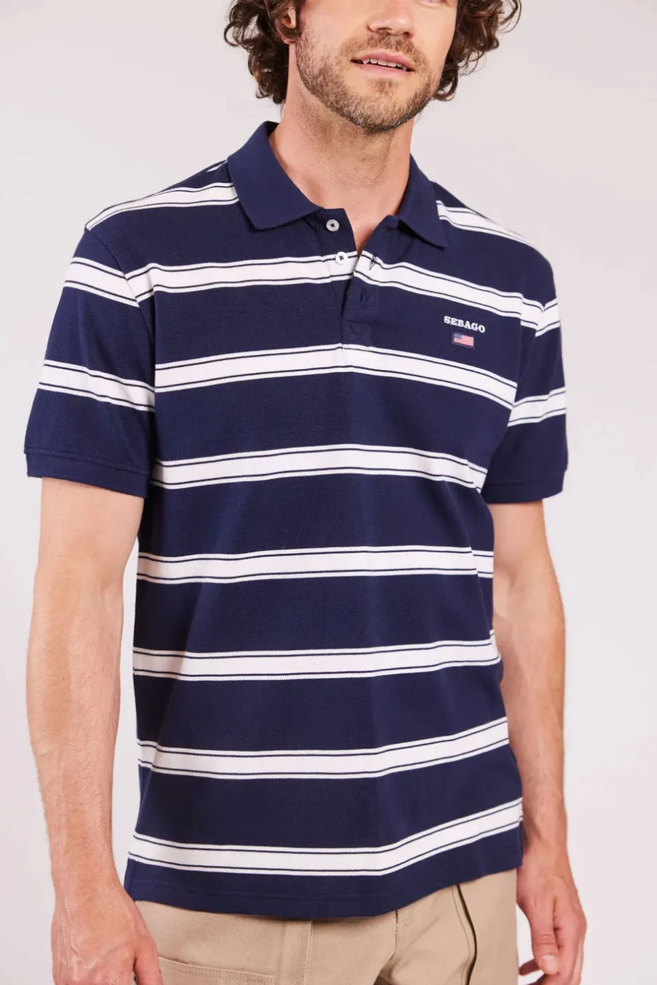 miesten pikeepaita, MILO STRIPED PIQUE NOS>Sebago New