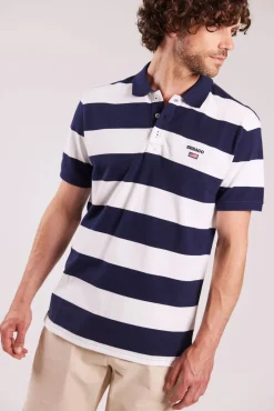 miesten pikeepaita, MICK BLOCK STRIPE PIQUE NOS>Sebago Discount