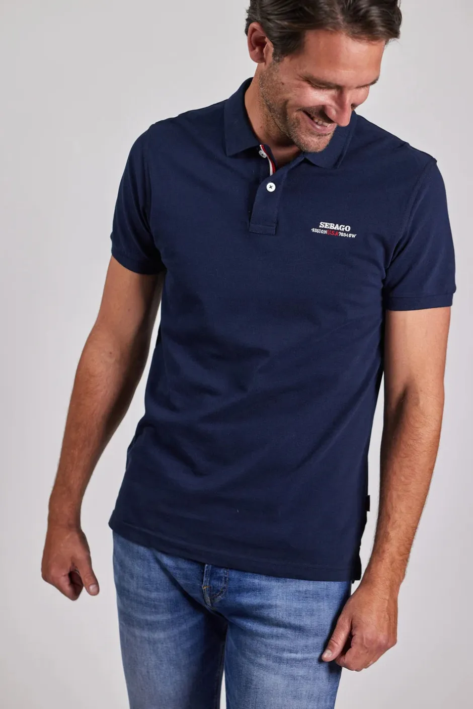 miesten pikeepaita, AUTHENTIC LOGO PIQUE>Sebago Best