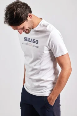 miesten t-paita, AUTHENTIC LOGO TEE>Sebago Outlet