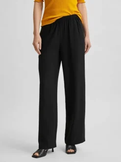 housut, SLFTINNI-RELAXED MW WIDE PANT>Selected Femme Best