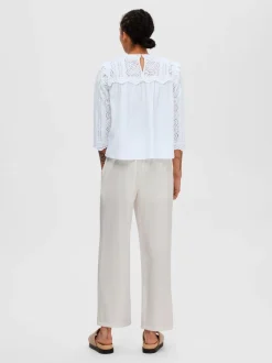 housut, SLFDESIREE MW PANT>Selected Femme New