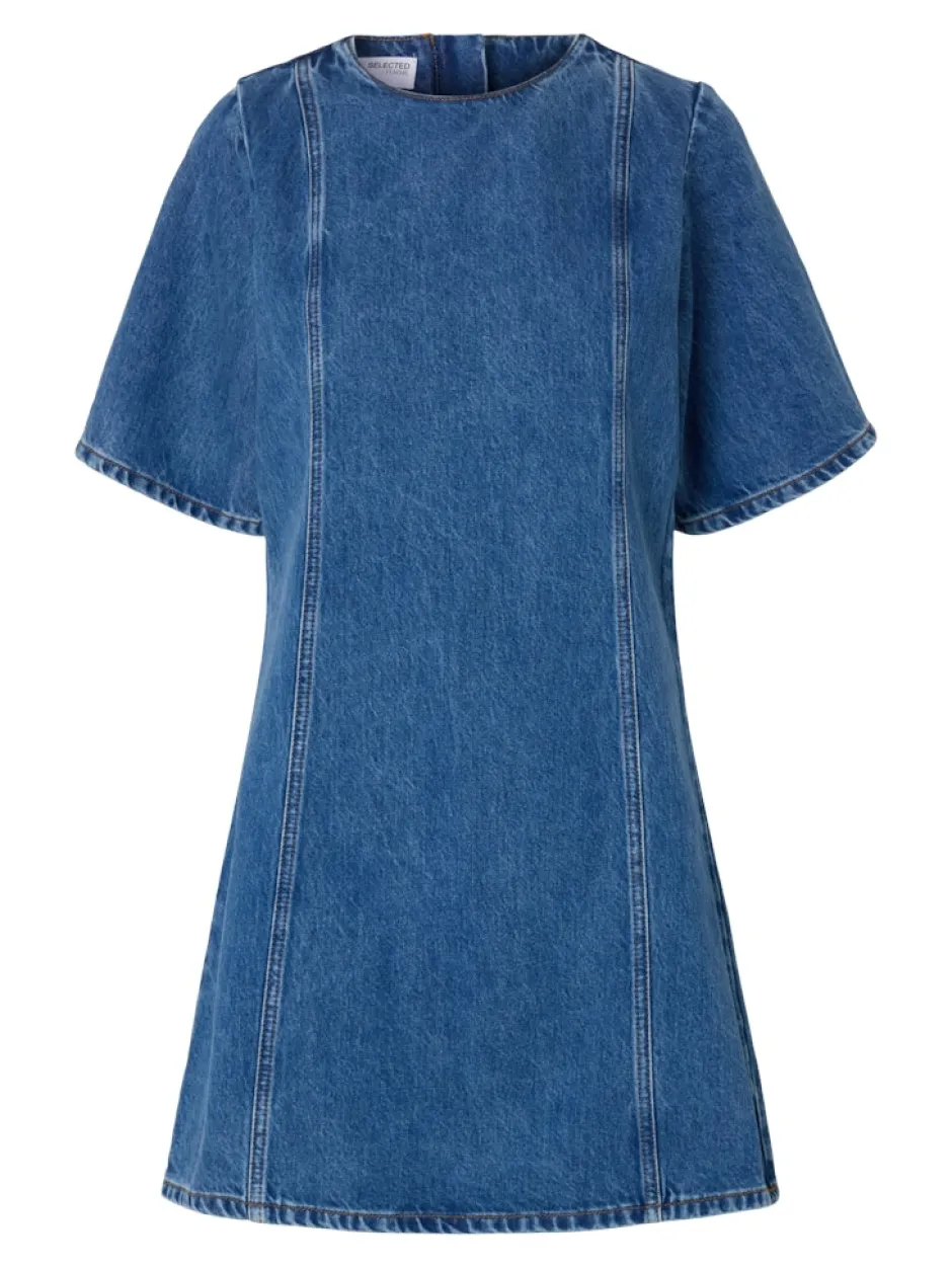 Mekko, SLFrie 2/4 Short Dress Indigo>Selected Femme Online