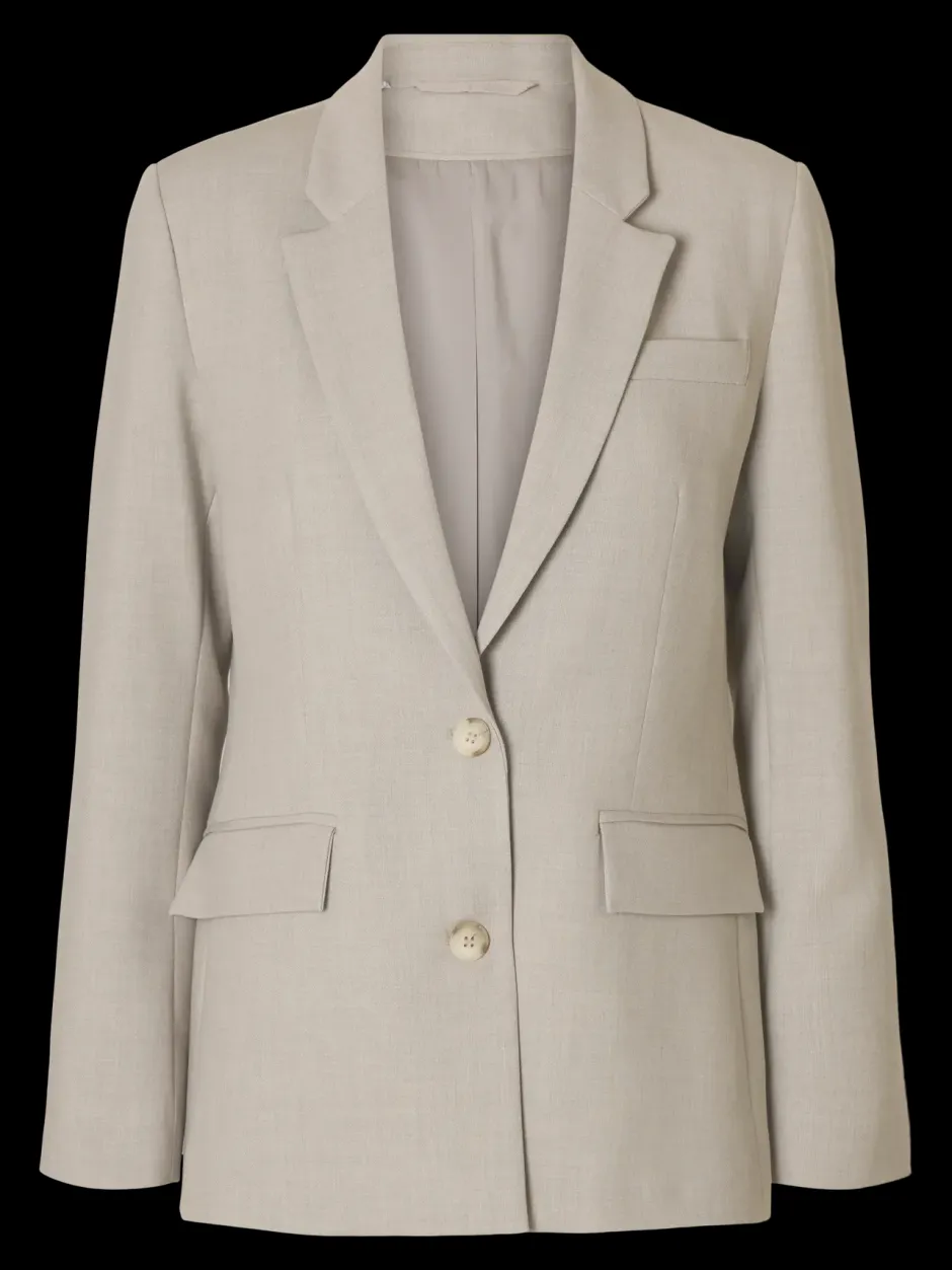 Naisten Bleiseri, AD-SLFRITA LS CLASSIC BLAZER MEL NOOS>Selected Femme Clearance