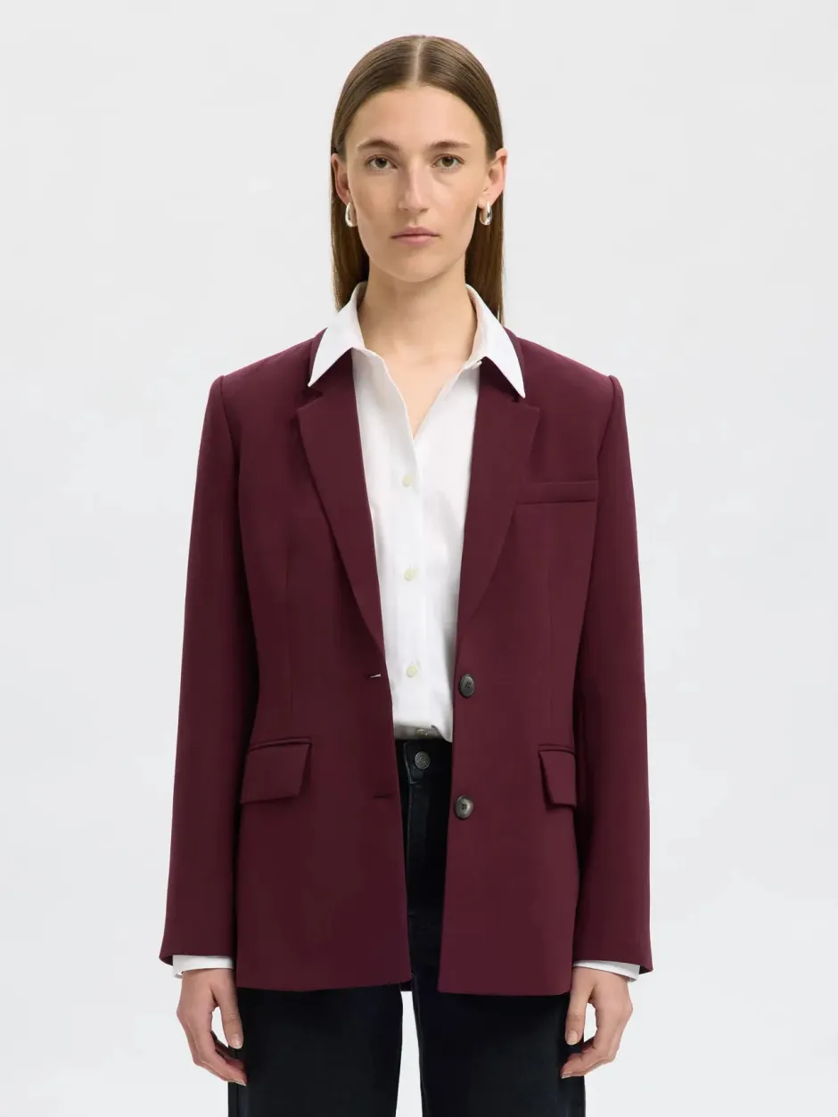 Naisten Bleiseri, AD-SLFRITA LS CLASSIC BLAZER MEL NOOS>Selected Femme Sale