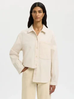 naisten farkkupaita SLFRELAXED Ebba Denim Shirt,>Selected Femme Clearance