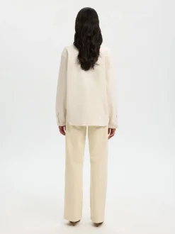 naisten farkkupaita SLFRELAXED Ebba Denim Shirt,>Selected Femme Clearance