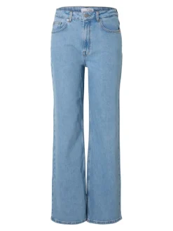 naisten farkut, SLFALICE HW WIDE LONG LIG BLU JEANS Indigo>Selected Femme Clearance