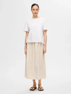 naisten hame, SLFMELLI HW ANKLE SKIRT>Selected Femme