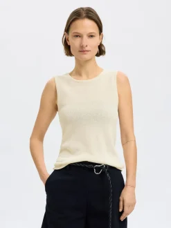 naisten hihaton toppi, SLFMOON SUS SL KNIT TOP>Selected Femme Online