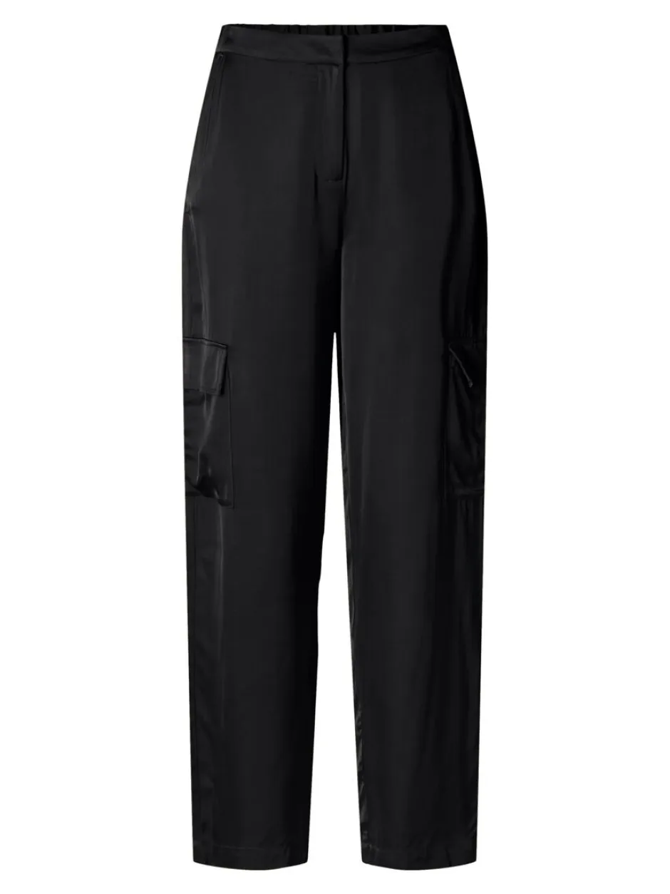 Naisten Housut, SLFROGA HW CARGO PANT EX>Selected Femme