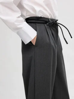 Naisten Housut, SLFPIYA HW BARREL PANT Grafiitti><noscript><img width=