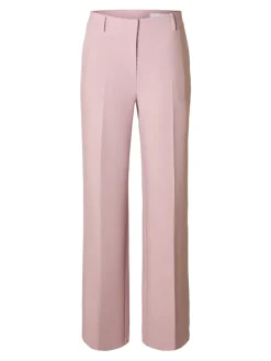 naisten housut, SLFRITA MW WIDE PANT MEL>Selected Femme Hot
