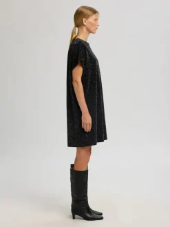 Naisten juhlamekko Oversized Sandra SS, Black/Silver><noscript><img width=