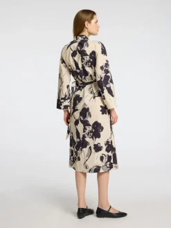 naisten mekko, SLFAVIANA LS AOP MIDI WRAP DRESS>Selected Femme New