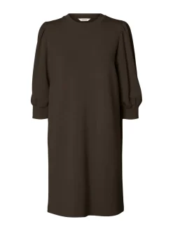 naisten mekko SLFTENNY 3/4 SHORT SWEAT DRESS NOOS,>Selected Femme Best