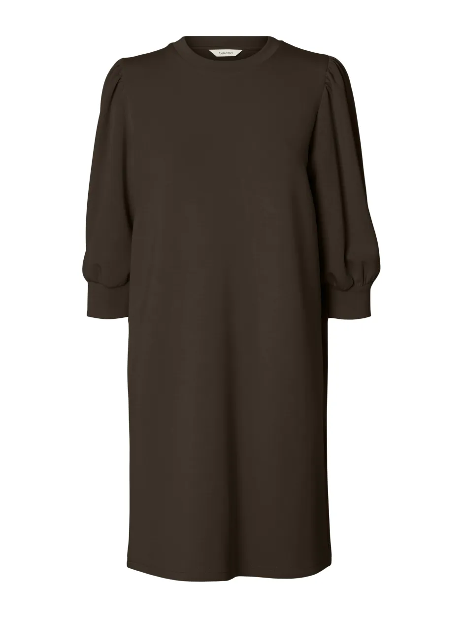 naisten mekko SLFTENNY 3/4 SHORT SWEAT DRESS NOOS,>Selected Femme Best