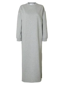 naisten mekko, SLFGIA LS ANKLE DRESS Vaaleanharmaa><noscript><img width=