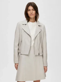 Naisten Nahkatakki, Katie Leather Jacket>Selected Femme New