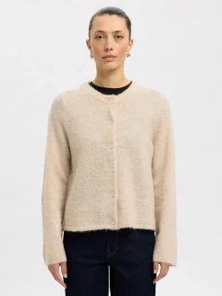 naisten neuletakki, SLFLULU NEW LS KNIT CARDIGAN>Selected Femme
