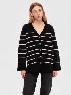 Naisten Neuletakki, K-SLFLIVA LS LONG KNIT CARDIGAN NOOS>Selected Femme