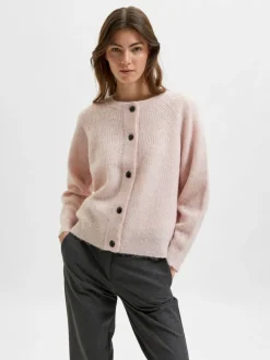 , Naisten Neuletakki, Lulu LS Knit Short Cardigan>Selected Femme New