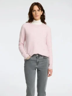 Naisten Neulepaita, Lulu LS Knit O-Neck, Melan>Selected Femme Best