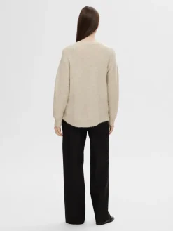 Naisten Neulepaita, Lulu LS Knit O-Neck>Selected Femme Online