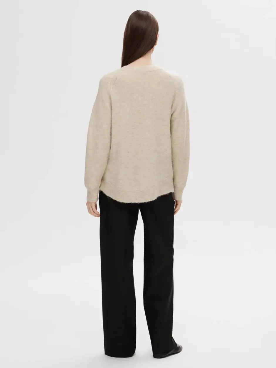 Naisten Neulepaita, Lulu LS Knit O-Neck>Selected Femme Online