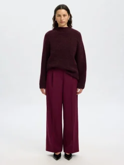 naisten neulepusero, SLFSIA RAS LS KNIT T-NECK><noscript><img width=